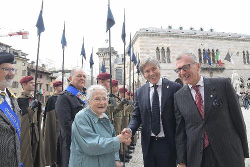 L'assessore regionale Sergio Emidio Bini, alla cerimonia per il centenario della liberazione del capoluogo friulano dall'occupazione austro-tedesca.